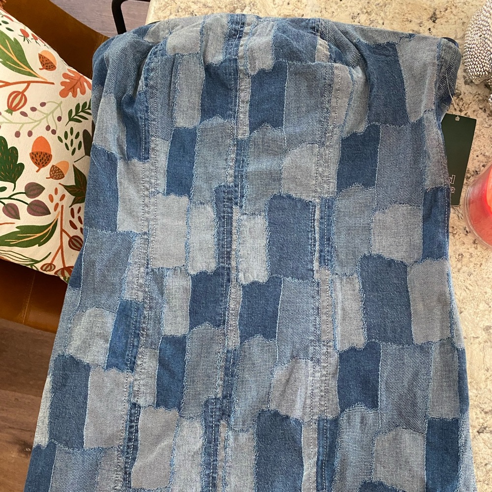 New Denim Patchwork Dress Medium From Target